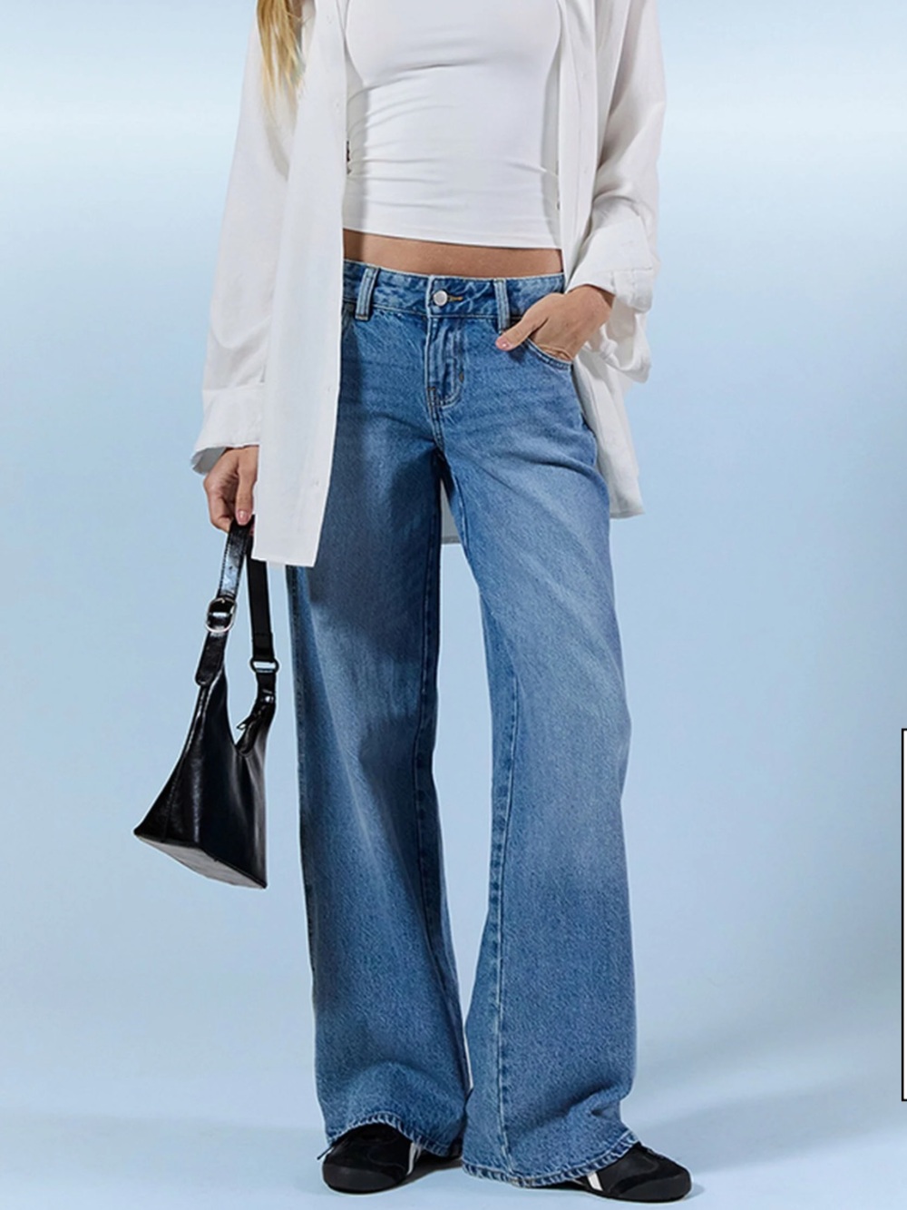 PacSun Blue Wide-Leg High-Rise Women's Jeans